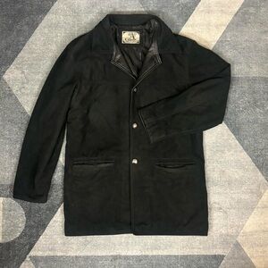 Men's Black Pea Coat by Armani